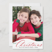 Cartes Pour Fêtes Annuelles Joyeux Noël esthétique moderne photo (Devant)