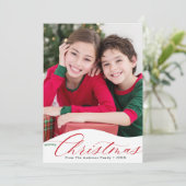 Cartes Pour Fêtes Annuelles Joyeux Noël esthétique moderne photo (Debout devant)