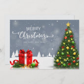 Cartes Pour Fêtes Annuelles Joyeux Noël et Bonne Année (Devant / Derrière)