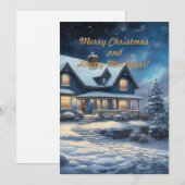 Cartes Pour Fêtes Annuelles Joyeux Noël et Bonne Année ! (Devant / Derrière)