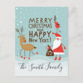 Cartes Pour Fêtes Annuelles Joyeux Noël et Bonne Année (Devant)