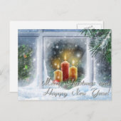 Cartes Pour Fêtes Annuelles Joyeux Noël et bonne année (Devant / Derrière)