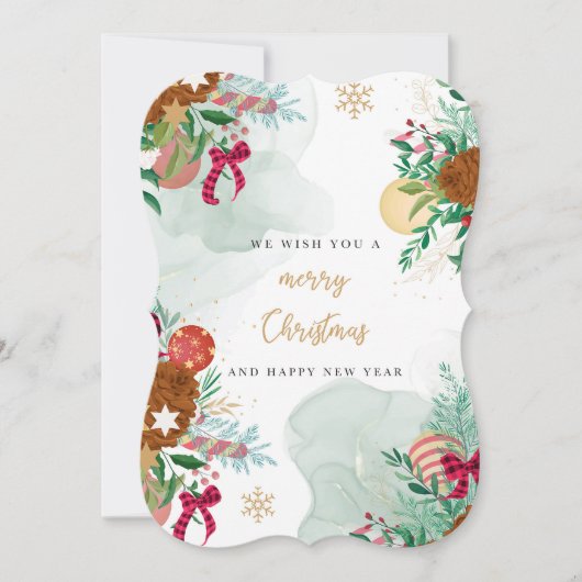 Cartes Pour Fêtes Annuelles Joyeux Noël et Bonne Année (Devant)