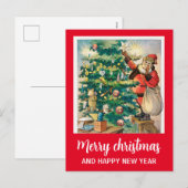 Cartes Pour Fêtes Annuelles Joyeux Noël et bonne année (Devant / Derrière)