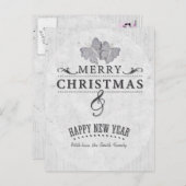 Cartes Pour Fêtes Annuelles Joyeux Noël et Bonne Année (Devant / Derrière)