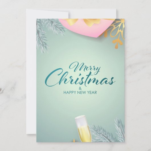 Cartes Pour Fêtes Annuelles Joyeux Noël et Bonne Année (Devant)