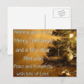 Cartes Pour Fêtes Annuelles Joyeux Noël Et Bonne Année (Devant / Derrière)