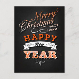 Cartes Pour Fêtes Annuelles Joyeux Noël et Bonne Année à Orange