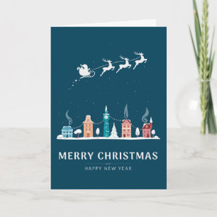 Cartes Pour Fêtes Annuelles Joyeux Noël et Bonne Année en ville