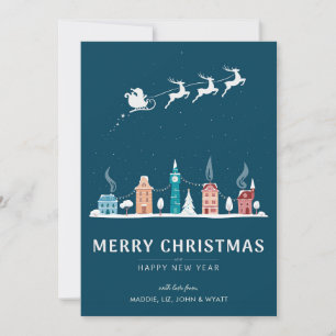 Cartes Pour Fêtes Annuelles Joyeux Noël et Bonne Année en ville