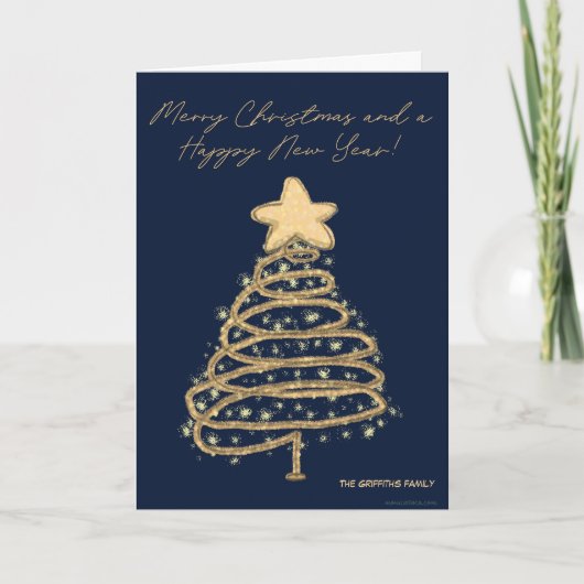 Cartes Pour Fêtes Annuelles Joyeux Noël et Bonne année. Personnalisable (Devant)