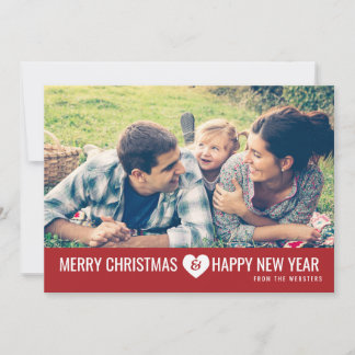 Cartes Pour Fêtes Annuelles Joyeux Noël et Bonne année Photo Greeting