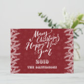 Cartes Pour Fêtes Annuelles Joyeux Noël et Bonne année Pine Parties scintillan (Debout devant)