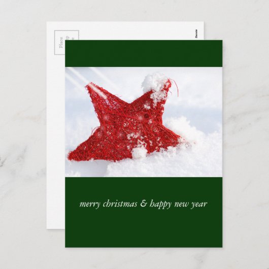 Cartes Pour Fêtes Annuelles joyeux noël et bonne nouvelle année (Devant / Derrière)