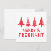 Cartes Pour Fêtes Annuelles Joyeux Noël et enceinte (Devant / Derrière)