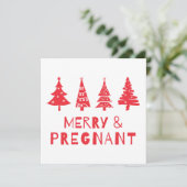 Cartes Pour Fêtes Annuelles Joyeux Noël et enceinte (Debout devant)