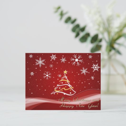 Cartes Pour Fêtes Annuelles joyeux noël et heureux nouvel an (Debout devant)