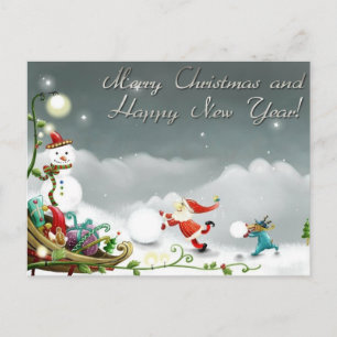 Cartes Pour Fêtes Annuelles joyeux noël et heureux nouvel an