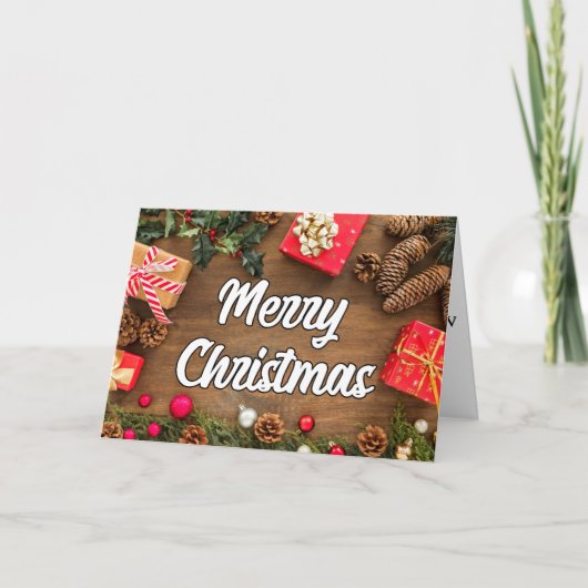 Cartes Pour Fêtes Annuelles Joyeux Noël et Joyeuses fêtes (Devant)