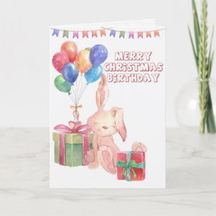 Cartes Pour Fêtes Annuelles Joyeux Noël et Joyeux cadeau d'anniversaire Ballon