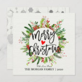 Cartes Pour Fêtes Annuelles Joyeux Noël et Joyeux Noël et Joyeux Noël (Devant / Derrière)