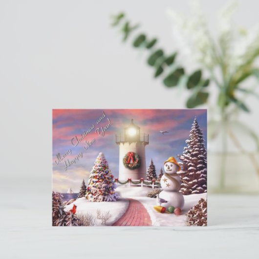 Cartes Pour Fêtes Annuelles joyeux Noël et joyeux nouvel an (Debout devant)