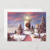 Cartes Pour Fêtes Annuelles joyeux Noël et joyeux nouvel an (Devant / Derrière)