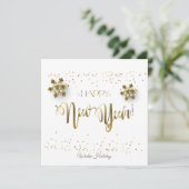 Cartes Pour Fêtes Annuelles Joyeux Noël et Nouvel An ! Luxe Or 2026 (Debout devant)