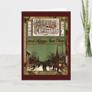 Cartes Pour Fêtes Annuelles Joyeux Noël et une bonne année