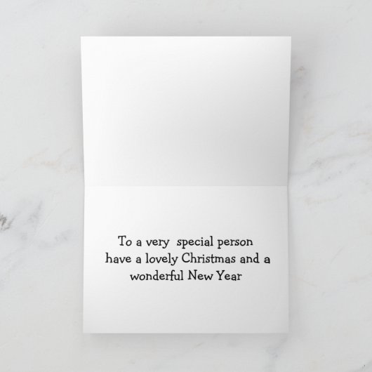 Cartes Pour Fêtes Annuelles joyeux Noël étape Son (Intérieur)