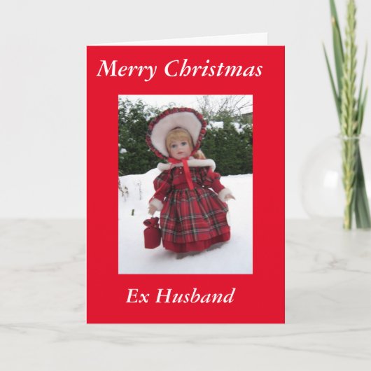 Cartes Pour Fêtes Annuelles Joyeux Noël Ex Mari (Devant)