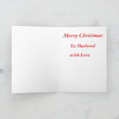 Cartes Pour Fêtes Annuelles Joyeux Noël Ex Mari (Intérieur)