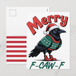Cartes Pour Fêtes Annuelles Joyeux Noël, F-Caw-F Chicken 2025