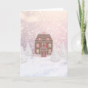 Cartes Pour Fêtes Annuelles Joyeux Noël Fairytale Ginger Bread House