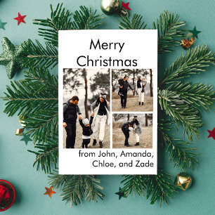 Cartes Pour Fêtes Annuelles Joyeux Noël Famille Année Mise à jour Lettre 3 Pho