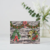 Cartes Pour Fêtes Annuelles Joyeux Noël Famille Décembre 2016 Wreath Sand (Debout devant)