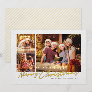 Cartes Pour Fêtes Annuelles Joyeux Noël Famille Multi Photo