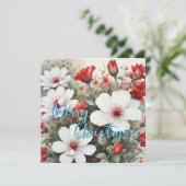 Cartes Pour Fêtes Annuelles Joyeux Noël Famille Nouvel An Message (Debout devant)