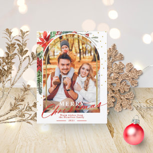 Cartes Pour Fêtes Annuelles Joyeux Noël Famille Photo Arche de Noël