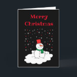 Cartes Pour Fêtes Annuelles Joyeux Noël Famille Snowman Snowflakes Noir<br><div class="desc">Ho Ho Ho. C'est encore cette période de l'année. Joyeux Noël Famille Snowman Snowflakes design pour les fans de la saison des fêtes et des fêtes du yuletide. Envoyer des salutations et des bénédictions à la famille et aux amis cette saison festive. Peu importe qu'ils soient religieux ou qu'ils croient...</div>