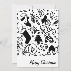 Cartes Pour Fêtes Annuelles Joyeux Noël Fantaisiste Dessins de Père Noël