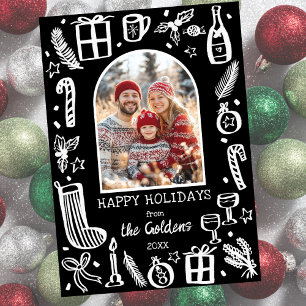 Cartes Pour Fêtes Annuelles Joyeux Noël Fantaisiste Photo personnalisée sous