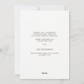 Cartes Pour Fêtes Annuelles Joyeux Noël fausse écriture or (Dos)