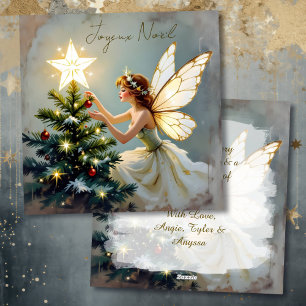 Cartes Pour Fêtes Annuelles Joyeux Noël   Fée de Noël personnalisée