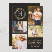 Cartes Pour Fêtes Annuelles Joyeux Noël Festif Festif Couleur ÉDITABLE (Devant / Derrière)