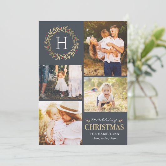 Cartes Pour Fêtes Annuelles Joyeux Noël Festif Festif Couleur ÉDITABLE (Debout devant)