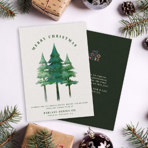 Cartes Pour Fêtes Annuelles Joyeux Noël Festif moderne Logo d'entreprise
