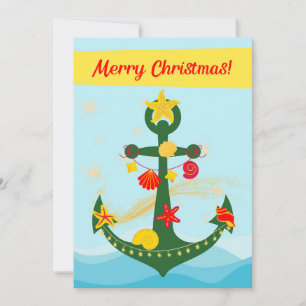Cartes Pour Fêtes Annuelles Joyeux Noël Festive Ancre