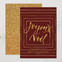 JOYEUX NOEL | Festive Gold Parties scintillant Cor