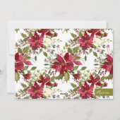 Cartes Pour Fêtes Annuelles Joyeux Noël Fête Photo Poinsettia Flower (Dos)